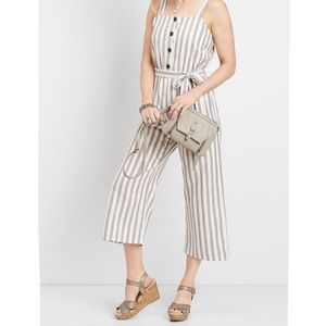 Front tie Vertical Stripe jumpsuit